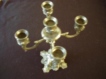kandelaar kaars antiek zilver etain rococo diner decoratie beschikbaar voor biedingen