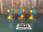 3 vintage jaren 70 gekleurde glazen, Verzamelen, Glas en Borrelglaasjes, Frisdrankglas, Ophalen of Verzenden, Zo goed als nieuw