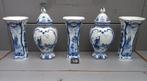 Delftsblauw 5 delig kaststel porselein Mosa Delfts vazen set, Ophalen of Verzenden