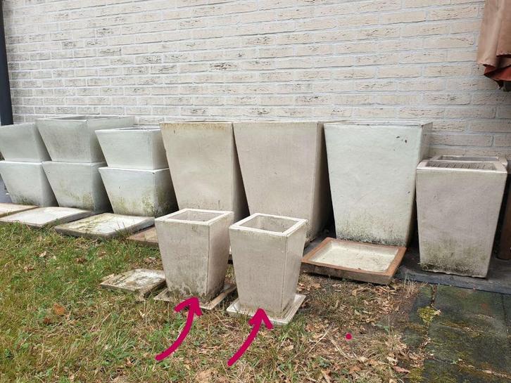 2x Small geglazuurde vorstbestendige bloempot + schaal, Tuin en Terras, Bloempotten, Nieuw, Aardewerk, Binnen, Minder dan 40 cm