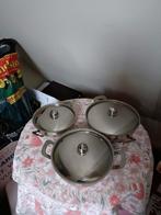 3 rvs groenten schalen Gero / serveerschalen, Ophalen of Verzenden, Zo goed als nieuw, Rvs, Overige typen