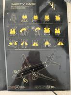 Klasjet flight safety card, Verzamelen, Ophalen, Kaart, Foto of Prent
