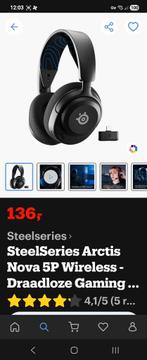 SteelSeries Arctis Nova 5P Draadloze Gaming headset"70€"vast, Ophalen, Mute-functie, Steelseries Arctis, Zo goed als nieuw
