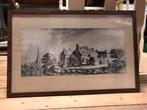 Oud schilderij, Ophalen of Verzenden, Gebruikt, Tekening, Minder dan 50 cm