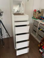 Malm ladekast met spiegel, Huis en Inrichting, Ophalen, Minder dan 50 cm, 5 laden of meer, Zo goed als nieuw