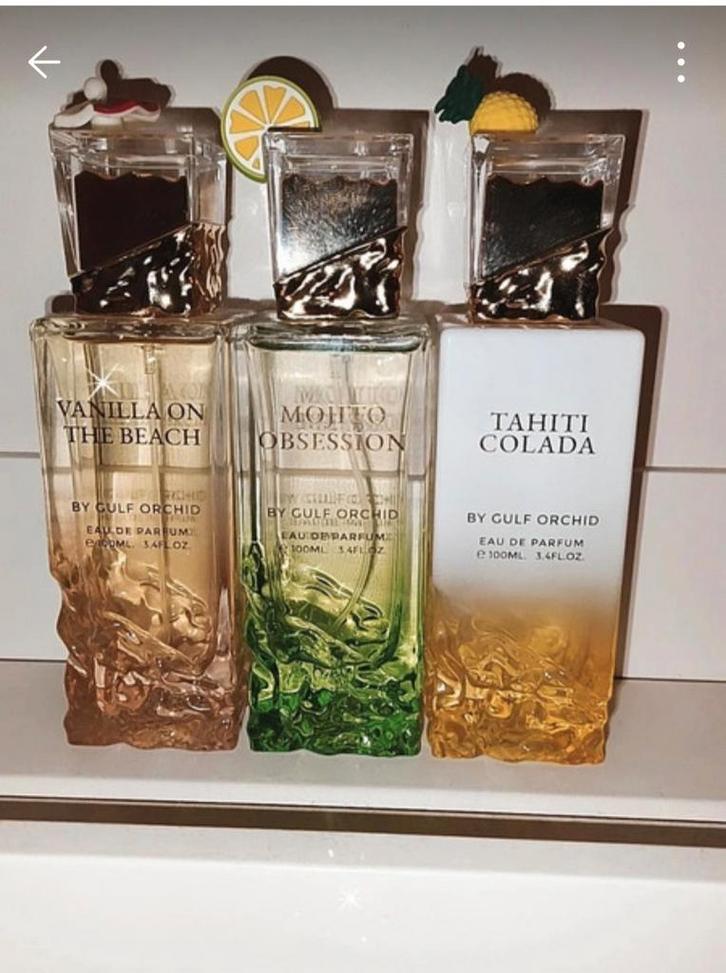 3 volle flessen parfum Gulf Orchid, Sieraden, Tassen en Uiterlijk, Uiterlijk | Parfum, Nieuw, Ophalen of Verzenden