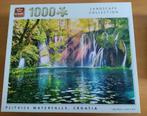 Puzzel Plitvice falls, Croatiea, Ophalen of Verzenden, 500 t/m 1500 stukjes, Gebruikt, Legpuzzel