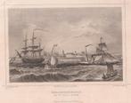 Hellevoetsluis van de Reede gezien 1858 Staalgravure Terwen, Antiek en Kunst, Kunst | Etsen en Gravures, Ophalen of Verzenden