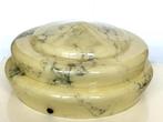 Art Deco gemarmerde opaline lampenkap, Ophalen, Gebruikt