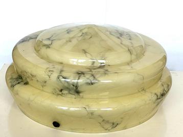 Art Deco gemarmerde opaline lampenkap beschikbaar voor biedingen