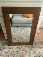 Eiken spiegel, 90x60cm, Ophalen, Zo goed als nieuw, Minder dan 100 cm, Rechthoekig