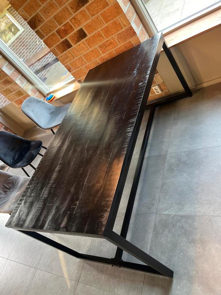 Industriële Eetkamertafel Zwart 180x90x75, Huis en Inrichting, Woonaccessoires | Spiegels, Gebruikt, 75 tot 100 cm, Minder dan 100 cm