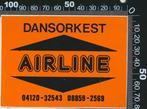 Sticker: Dansorkest Airline, Verzamelen, Ophalen of Verzenden, Zo goed als nieuw, Bedrijf of Vereniging