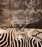 LUCITE PLEXIGLAS PERSPEX BUTLERTRAY SIDETABLE BIJZETTAFEL, Ophalen, Zo goed als nieuw, 25 tot 50 cm, Rechthoekig