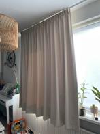 Gordijnen 2 stuks taupe/beige, Ophalen, Beige, Neutraal, 150 tot 200 cm