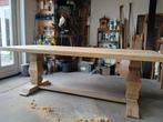 Tafel massief eikenhout 220x100x77, Ophalen, 100 tot 150 cm, Eikenhout, Rechthoekig