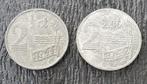 2.5 cent zink 1941 en 2.5 cent zink 1942 replicaverzamelmunt, Postzegels en Munten, Munten | Nederland, Koningin Wilhelmina, Ophalen of Verzenden
