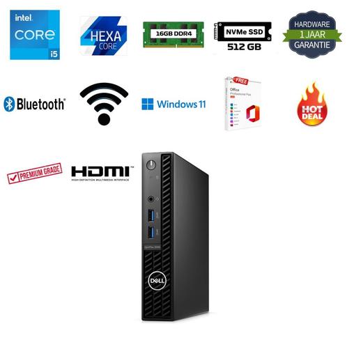 Dell micro optiplex 3000 i5-12500T 4.4GHz 16GB 512GB NVMe, Computers en Software, Desktop Pc's, Zo goed als nieuw, 4 Ghz of meer