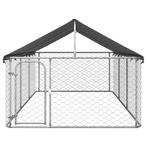 Hondenkennel voor buiten met dak 400x200x150 cm, Nieuw, Hondenkennel, Ophalen of Verzenden