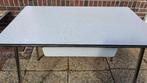Een 50 jaren Formica Tafel met Chrome pootjes, Nog in zeer, Ophalen, Gebruikt, 100 tot 150 cm, 50 Jaren