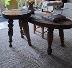 Rustieke Salontafel (Set van 2), Huis en Inrichting, Tafels | Salontafels, Ophalen, Minder dan 50 cm, Gebruikt, 50 tot 100 cm