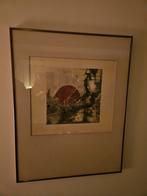 Abstract Schilderij met Rode Zon, Ophalen