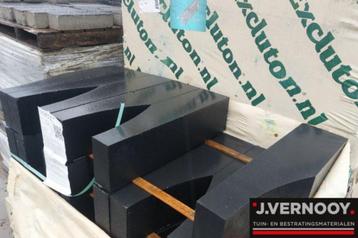 Stapelblokken met glooiing 15x15x60cm antraciet beschikbaar voor biedingen