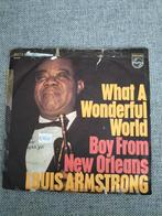 Louis Armstrong What A Wonderful World, Jazz en Blues, Gebruikt, Ophalen of Verzenden, 7 inch