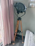 Vloerlamp eiken statief,  scheepslamp, Huis en Inrichting, Lampen | Vloerlampen, Ophalen, Gebruikt, Hout, Industrieel