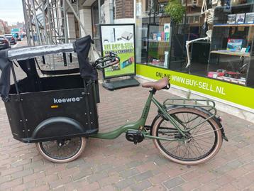 Keewee Bakfiets 470 Wh Zwart-Groen / 400KM op de teller beschikbaar voor biedingen
