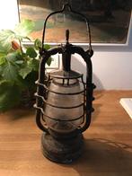 ANTIEKE IJZEREN LAMP MET GLAS MIJNLAMP STALLAMP, Antiek en Kunst, Antiek | Lampen, Ophalen of Verzenden