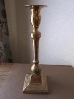 Antieke rood koperen kolom kandelaar 19 eeuw hoogte 25.8 cm, Verzenden, Koper of Brons