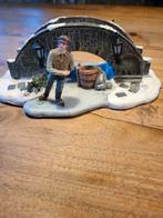 Kerst Luville brug met schaatser/ IJSBRUG Afm.19 x 11 cm, Diversen, Kerst, Ophalen of Verzenden