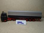 HERPA 1:87, MAGIRUS DEUTZ-IVECO + Huif-Oplegger, Zie Foto`s, Verzenden, Zo goed als nieuw, Bus of Vrachtwagen, Herpa