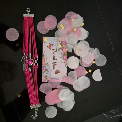 Pink veters armband nieuw!, Sieraden, Tassen en Uiterlijk, Armbanden, Nieuw, Roze, Ophalen of Verzenden