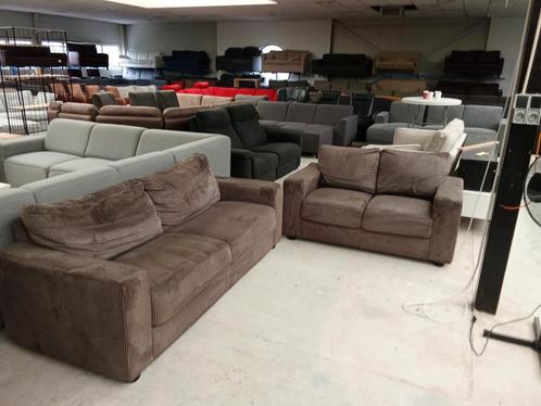 Bankstel ribstof 200 en 155cm nu €299,- setprijs, Huis en Inrichting, Fauteuils, Zo goed als nieuw, Ophalen of Verzenden