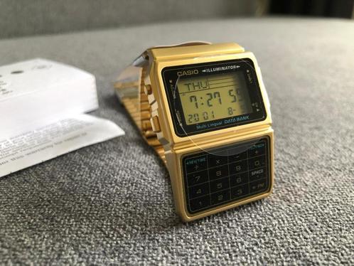 Casio Digital Databank 3228 Gold, Sieraden, Tassen en Uiterlijk, Horloges | Dames, Nieuw, Overige merken, Verzenden