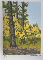 Kleurhoutsnede. Gesigneerd, Ophalen of Verzenden