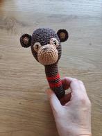 Rammelaar aap aapje katoen gehaakt monkey handmade crochet, Ophalen of Verzenden, Zo goed als nieuw