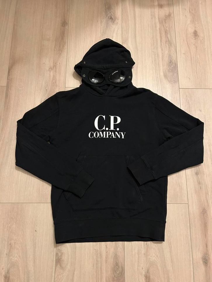 C.P. Company - Sweatshirt W/Hood Black -  Maat: 12 jaar, Kleding | Heren, Truien en Vesten, Zo goed als nieuw, Overige maten, Zwart