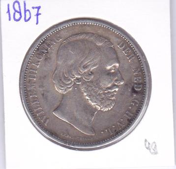 Rijksdaalder 1867 Willem 3 voor 49 euro beschikbaar voor biedingen