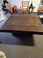 Donker Eikenhouten Salontafel, Ophalen, Gebruikt, Landelijk, Minder dan 50 cm