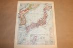 Antieke kaart - Japan en Korea - Circa 1900, Ophalen of Verzenden, 1800 tot 2000, Nederland, Landkaart