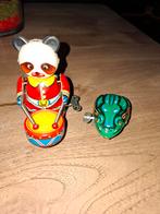 Vintage blikken Speelgoed Panda en kikker., Antiek en Kunst, Ophalen of Verzenden