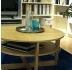 Ikea Vejmon tafel berken diameter 90cm h47cm, Ophalen, 50 tot 100 cm, Rond, 50 tot 100 cm