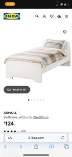 Askvoll IKEA 1-persoons bed wit, Huis en Inrichting, Slaapkamer | Bedden, Ophalen, Gebruikt, 90 cm, Eenpersoons