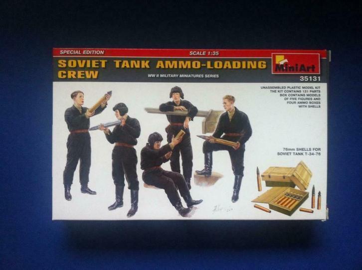 miniart 35131 Soviet tank ammo loading crew w ammo boxs 1/35, Hobby en Vrije tijd, Modelbouw | Figuren en Diorama's, Nieuw, 1:35 tot 1:50