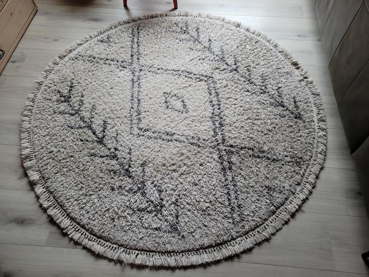 Rond boho vloerkleed 160cm, Huis en Inrichting, Stoffering | Tapijten en Kleden, Gebruikt, 150 tot 200 cm, 150 tot 200 cm, Rond