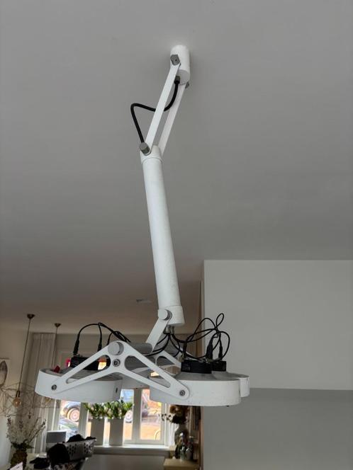 Plafondlamp wit industrieel modular nomad 4x, Huis en Inrichting, Lampen | Plafondlampen, Zo goed als nieuw, Metaal, Ophalen