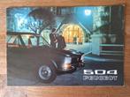 Peugeot 504 brochure folder, Ophalen of Verzenden, Gelezen, Peugeot